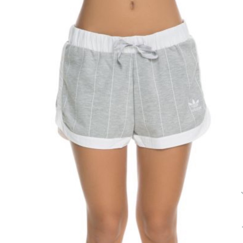 Adidas| Tokyo Loose Shorts In Heather Gray|White